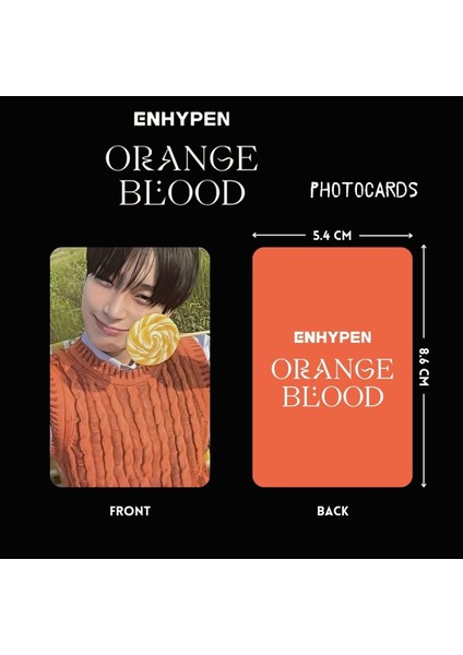 Enhypen Sunoo '' Orange Blood '' Photocards Set