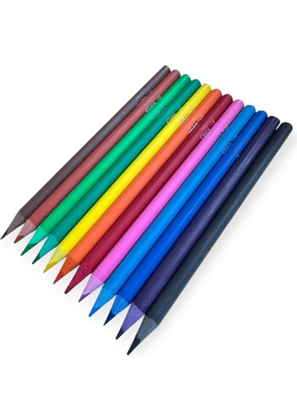 Shiny Jumbo Üçgen Kuru Boya 12 Renk