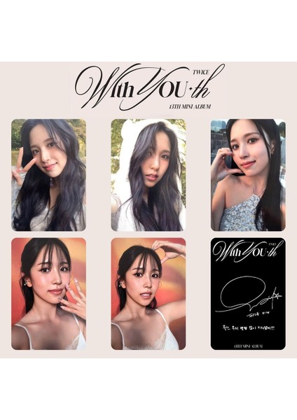 Twıce Mina '' With Youth '' Photocard Set