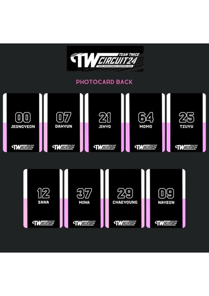 Twıce '' Team Twice Circuit 24 Japan Sg 2024 '' Pc Set 2 modelleri