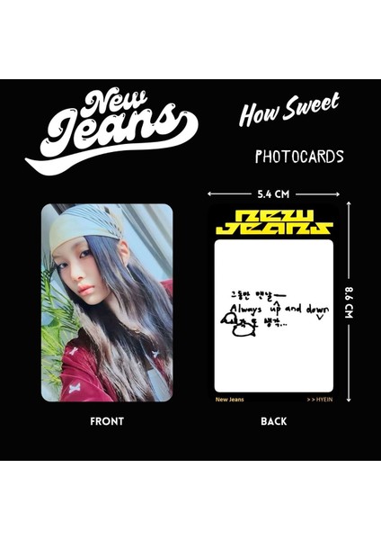New Jeans '' How Sweet '' Hyeın Photocards Set fiyatları