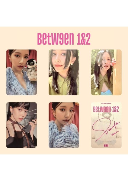 Twıce Mina '' Between 1&2 '' Imzalı Albüm Kart Seti