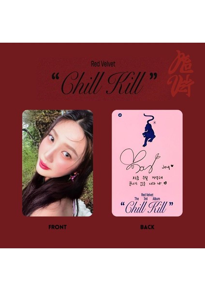 Red Velvet '' Chill Kill '' Albüm Pc Set - Package 1
