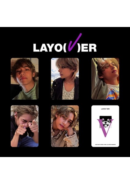 Bts V '' Layover '' Purple Pc Set