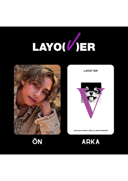 Bts V '' Layover '' Purple Pc Set