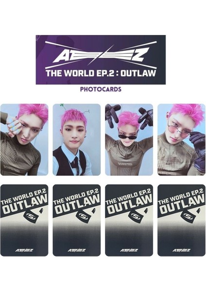 Ateez Mingi '' The World Ep 2 : Outlaw '' Pc Set