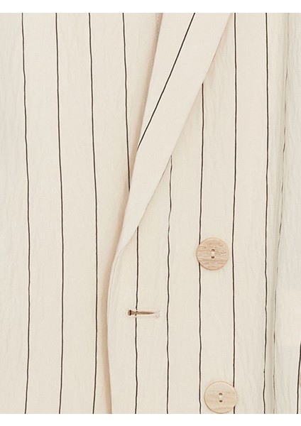 Yeni Sezon Cizgili Kadin Blazer Ceket - S5JU31Z8 modelleri