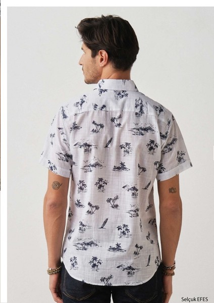 Palmiye Desenli Gömlek fırsatları