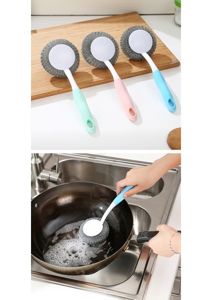 Mangal Temizleme Fırçası - Barbekü Fırçası - Lavabo Bulaşık Fırçası (483483)