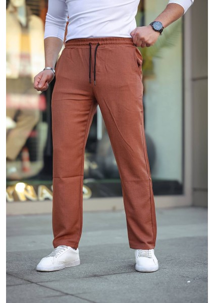 Beli Lastikli Keten Baggy Pantolon Kp