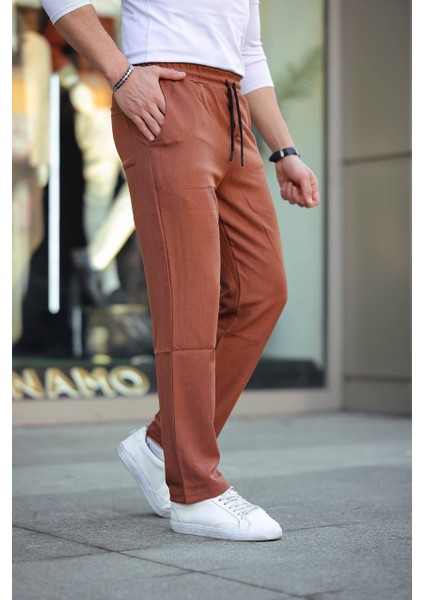 Beli Lastikli Keten Baggy Pantolon Kp