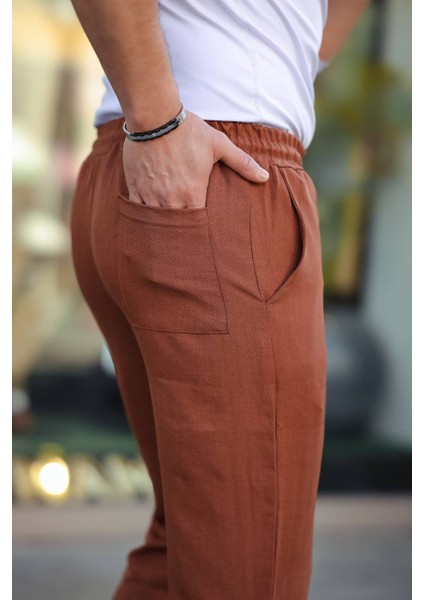 Beli Lastikli Keten Baggy Pantolon Kp fiyatları