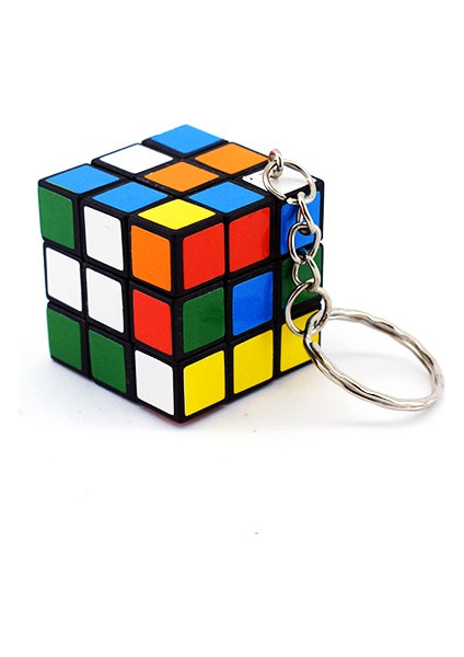 Nostaljik Zeka Küpü Sihirli Mini Rubik Anahtarlık (483483)