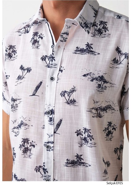 Palmiye Desenli Gömlek modelleri