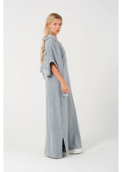 Organik Pamuk Cepli Ikili Takım-Gri