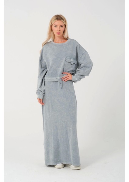 Organik Pamuk Cepli Ikili Takım-Gri modelleri