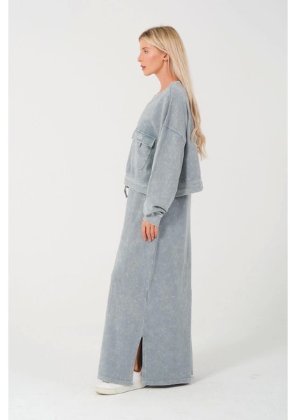 Organik Pamuk Cepli Ikili Takım-Gri fırsatları