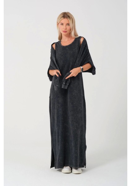 Organik Pamuk Cepli Ikili Takım-Siyah