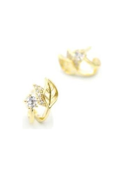 Gümüş Iğneli Yaprak Küpe - Altın fiyatları