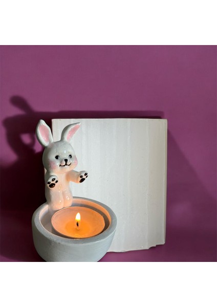 Tavşan Model Mumluk Silikon Kalıp