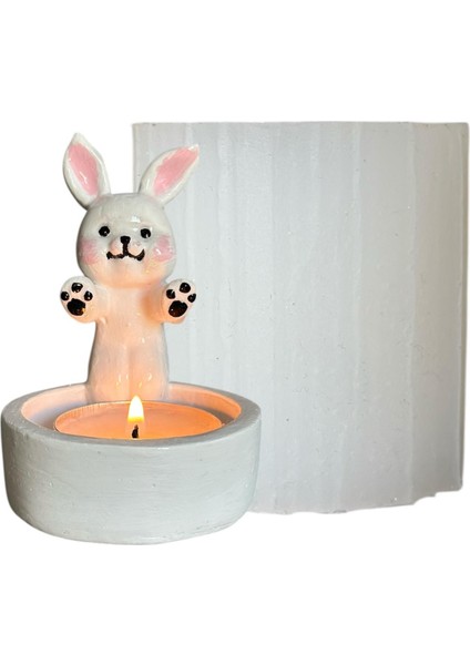 Tavşan Model Mumluk Silikon Kalıp modelleri