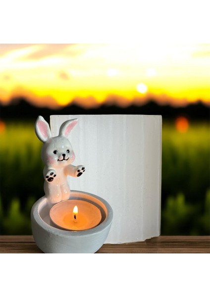 Tavşan Model Mumluk Silikon Kalıp fırsatları