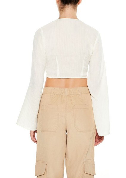 Derin V Yaka Bağlamalı Bluz indirimleri