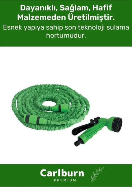 Premium Dolaşmaz Kırılmaz 7 Kademe Uzayan Bahçe Sulama Araç Yıkama Tabanca 22.5 Metre Sihirli Hortum fiyatları