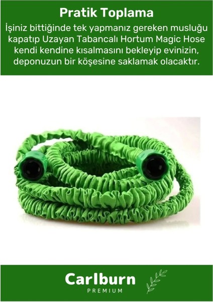 Premium Dolaşmaz Kırılmaz 7 Kademe Uzayan Bahçe Sulama Araç Yıkama Tabanca 22.5 Metre Sihirli Hortum fırsatları