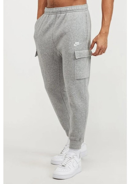 Club Fleece Erkek Gri Kargo Eşofman Altı modelleri