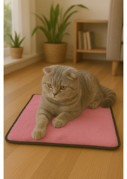6 Adet Yumuşak Dokulu Peluş Kedi Halısı 40X40 cm Kulübe Içi Pofuduk Minder
