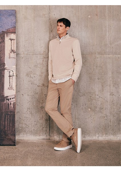 Yeni Sezon Standart Kalip Erkek Chino Pantolon - S50564Z8