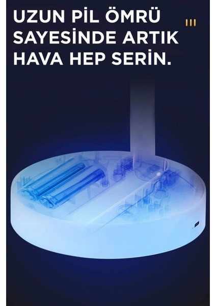 Sessiz 3 Kademeli Hafif Kablosuz 1200MAH Pervaneli Taşınabilir USB Şarjlı Masa El Fanı Vantilatör