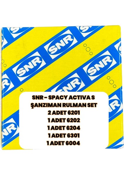 Snr Şanzıman Rulman Seti 6 Lı Honda Spacy Activa-S (6201-2AD 6202
