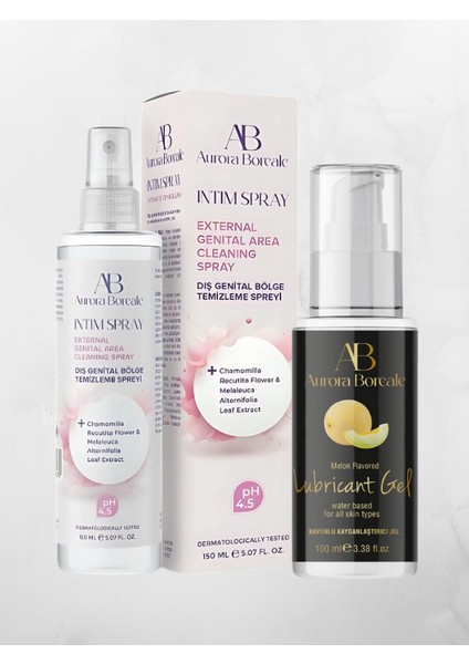 150 ml Intim Dış Genital Bölge Temizleme Spreyi + Kavunlu Jel 100 ml