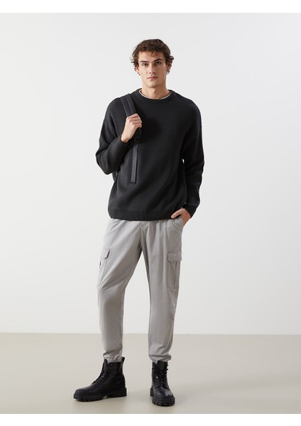 Yeni Sezon Standart Kalip Gabardin Erkek Jogger Pantolon - S53181Z8