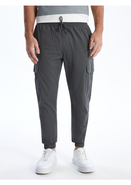 Yeni Sezon Standart Kalip Gabardin Erkek Jogger Pantolon - S53181Z8
