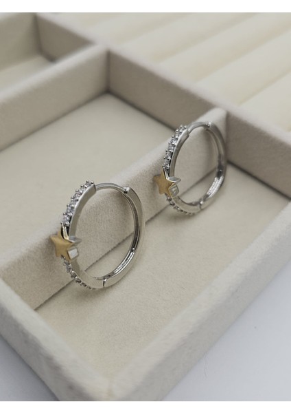 Gold/silver Mix Star Çelik Küpe fiyatları