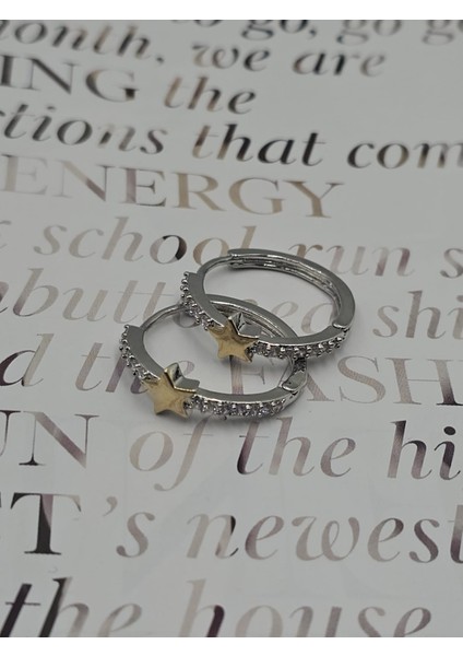 Gold/silver Mix Star Çelik Küpe fırsatları