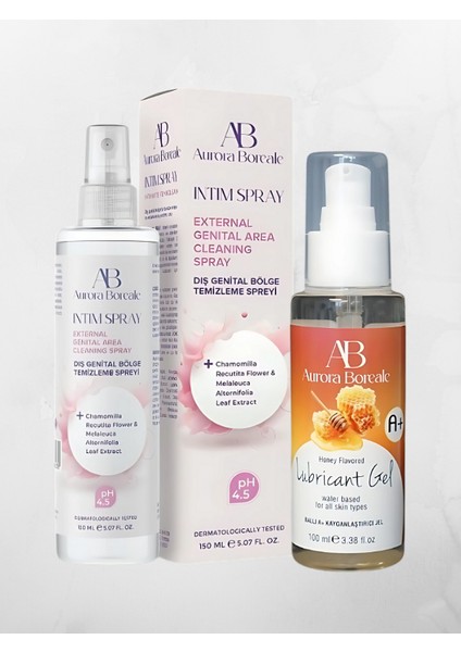 150 ml Intim Dış Genital Bölge Temizleme Spreyi + Ballı Jel 100 ml