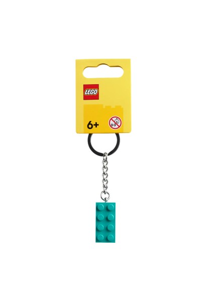 854303 Parlak Mavi Yeşil 2x4 Saplamalı Anahtarlık