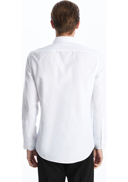 Yeni Sezon Slim Fit Uzun Kollu Poplin Erkek Gomlek - S50981Z8