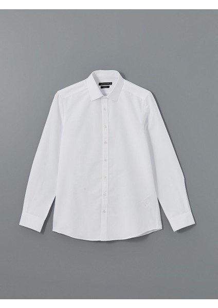 Yeni Sezon Slim Fit Uzun Kollu Poplin Erkek Gomlek - S50981Z8
