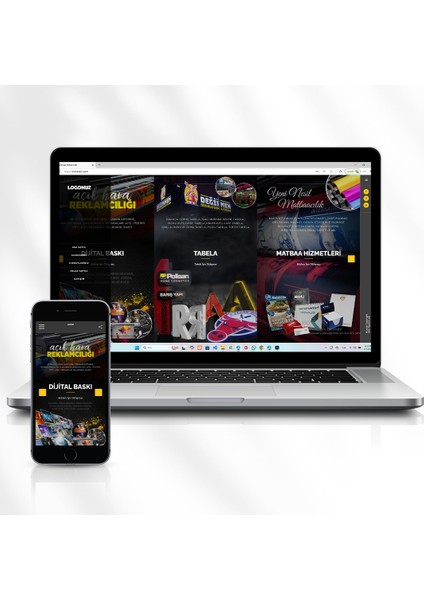 Matbaa, Reklam ve Grafik Tasarım Ofisleri Için Hazır Tanıtım Web Sitesi Kod: 4.sitenizin.com