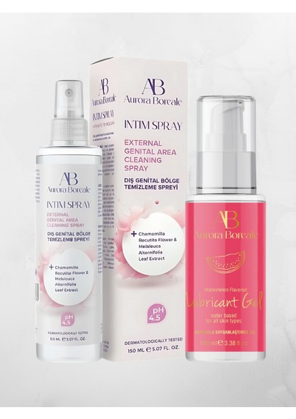 150 ml Intim Dış Genital Bölge Temizleme Spreyi + Karpuzlu Jel 100 ml