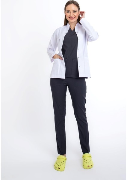 Beyaz Ceket Boy Uzun Kol Hakim Yaka Doktor Önlüğü modelleri