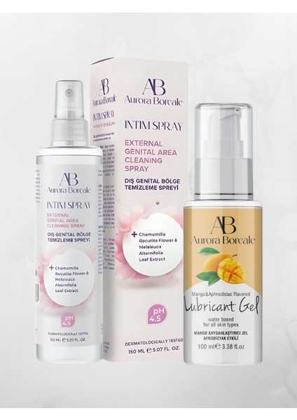 150 ml Intim Dış Genital Bölge Temizleme Spreyi + Mangolu Jel 100 ml