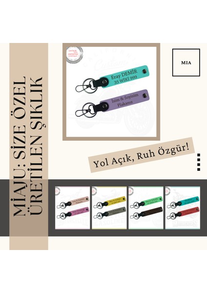 Yol Arkadaşları Için Isim ve Plaka Yazılı Klas Anahtarlık, X2'li Set Hediye, Mor Menekşe-Beyaz-Laci fiyatları