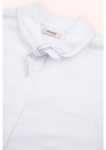 Kız Çocuk Beyaz Crop Gömlek modelleri