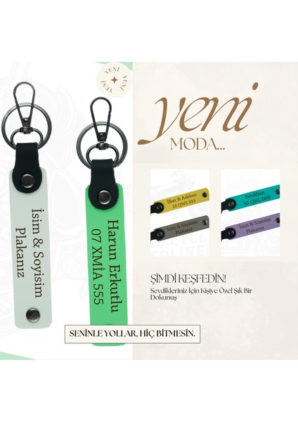 Yol Arkadaşları Için Isim ve Plaka Yazılı Klas Motorcu Anahtarlığı X2 Set, Yavruağzı-Gök Mavi-Ysl fiyatları